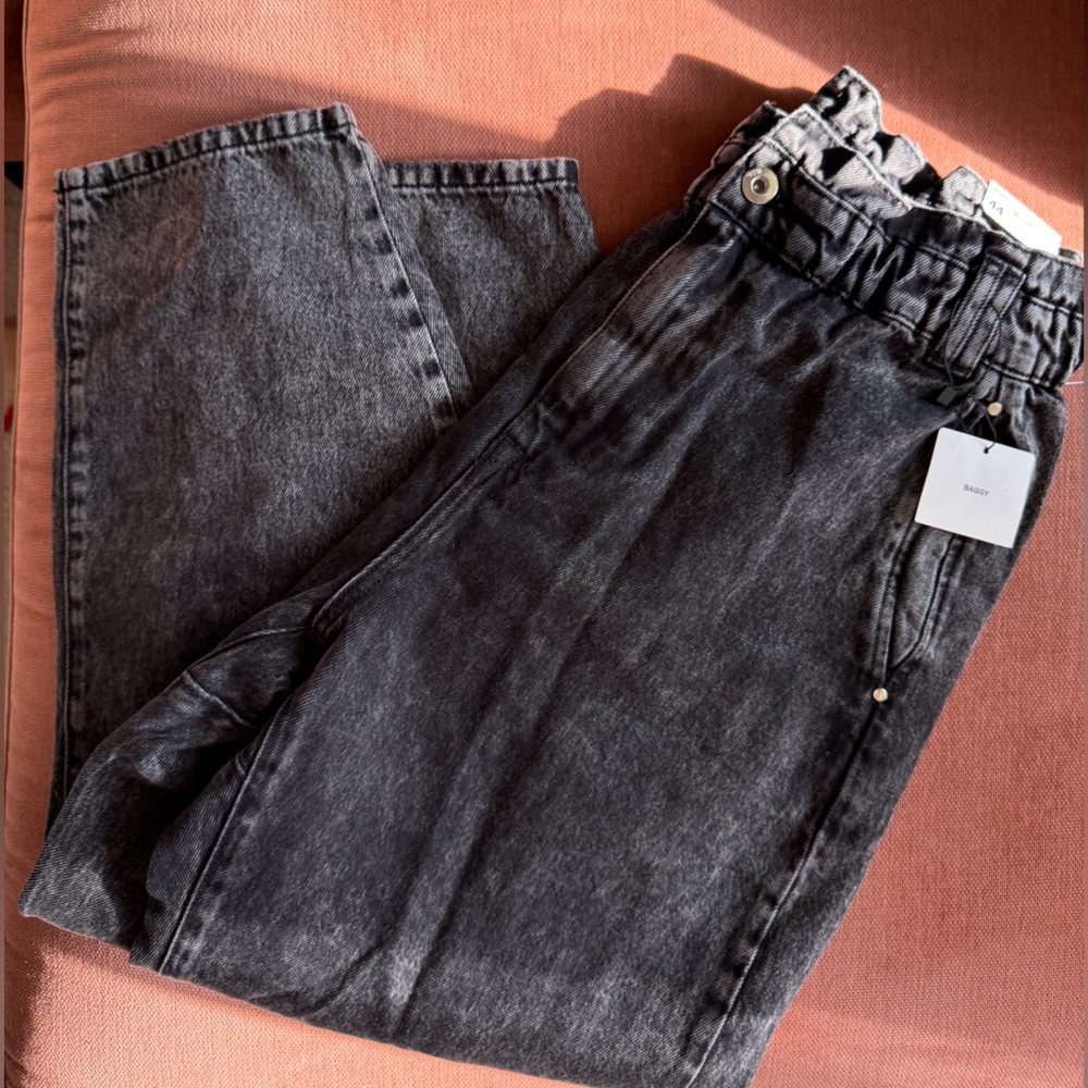 Baggy Zara Black Washed Jeans NWT